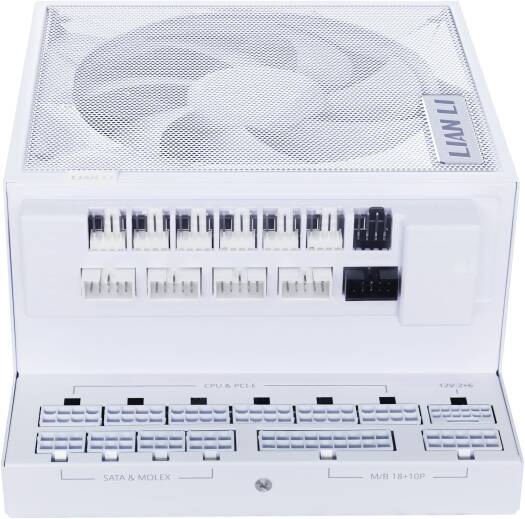 Lian-Li EDGE GOLD Fully Modular Power Supply, 1200W Power, 80 PLUS Gold Efficiency, 120mm FDB Fan Type, Active PFC, ATX 3.1 Form Factor, 2400 RPM Fan Speed, White | EG1200G.WHITE - Image 7