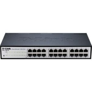 D-Link 24-Port Fast Ethernet, CPU Speed 50Mhz, DRAM Size 8MB, Smart Managed Switch | DES-1100-24