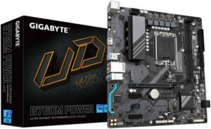 GIGABYTE B760M Power LGA 1700 Micro ATX Motherboard, Intel B760 Chipset, 2x DDR5 DIMM Slots, Up to 128GB Max Memory, 1x PCIe 4.0 x16 Slots, 2x M.2 Sockets | B760M-POWER