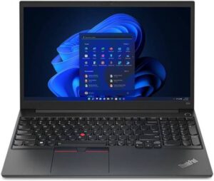 Lenovo ThinkPad E15 Gen 4 Laptop, 15.6" FHD IPS Display, Intel Core i5-1235U Processor, 8GB RAM, 256GB SSD, GeForce MX550 2GB Graphics, English/Arabic Keyboard, FreeDOS, Black | 21E6009UGR