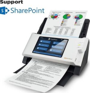 Plustek eScan SharePoint A250, Network Scanner Dedicated for Microsoft SharePoint and Office 365, Standalone (PC-Less), 7” Color Touchscreen,  50-Sheet Automatic Document Feeder | A250