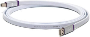 NEO d+ USB Type A - USB Type B Class S Cable, Up to 480Mbps Transfer Speed, Inverted Concentric Structure, PBT+Glass Fiber with Aluminum Cover, AWG18 Power, 1 Meter, White | d+ USB 2.0 Class S / 1.0m