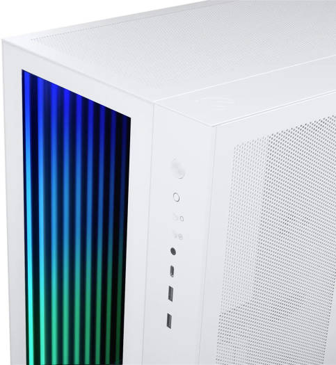 MagniumGear NEO Qube 2 Infinity Mirror Mid Tower Case, Steel Chassis + Tempered Glass Window Materials, Up to 360mm Radiator Support, Maximum 9 Fans Support, White | MG-NE620QI_DWT02 - Image 6
