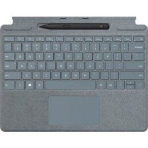 Microsoft Surface Pro Signature Keyboard With Slim Pen 2, For Surface Pro 8 & Surface Pro X, Ice Blue, English | 8X8-00041
