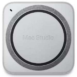 Apple Mac Studio, M1 Max Chip, 10 Core CPU, 24 Core GPU, 32GB Memory, 512GB SSD, Wi-Fi 6, Gigabit Ethernet Port, macOS, Silver | MJMV3