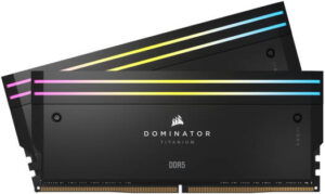 Corsair Dominator Titanium 96GB (2 x 48 GB) DDR5 RGB Desktop Memory Kit, 6400MT/s Memory Speed, CL32 CAS Latency, 1.40V Tested Voltage, 288 Pin, XMP 3.0, White | CMP96GX5M2B6400C32
