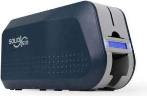 IDP Solid 510S ID Card Printer, Color & Mono Single Sided Printing, Max. 17 sec./card, Edge-to-Edge Printing, Low Cost UV Printing, Flipper & Laminator Upgradable, Blue | 653558 - S51S