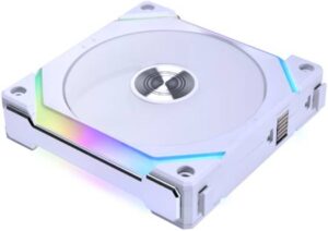 Lian-Li UNI FAN SL120 V2 Revolutionized Daisy-Chain ARGB Fan, Modular 120mm Fans, Up to 2000 RPM Fan Speed, 64.5 CFM Airflow, Sophisticate Lighting Effects, 1 Pack, White | G99.12SLV21W.00