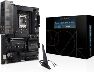 ASUS ProArt B760-CREATOR WIFI LGA1700 ATX Motherboard, B760 Chipset4x DDR5 DIMM /192GB Max Memory, Wi-Fi 6 / BT 5.2 / 2.5Gb ETH, PCIe 5.0 / 3 x M.2, HDMI/DP/USB 3.2 / Thunderbolt | 90MB1FY0-M1EAY0