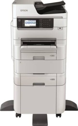 Epson WF-C879R WorkForce Pro Multifunction Color Printer, Print at Speeds of 26/25 ISO ppm, 4800x1200Dpi Resolution, Up To 75000 Page, 100 Images / Minute Scan Speed, White | WF-C879R