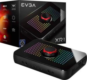EVGA XR1 Capture Device, Certified for OBS, USB 3.0, 4K Pass Through, ARGB, Audio Mixer | 141-U1-CB10-LR
