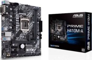 ASUS Prime H410M-A, LGA1200, Intel 10th Gen, Micro-ATX Commercial Motherboard, M.2 Support, HDMI, D-Sub, DVI, USB 3.2 Gen 1, COM Header, TPM Header and ASUS Control Center Express | 90MB13G0-M0EAY0