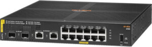 Aruba 6100 12-Port PoE+ Gigabit Network Switch, 68 Gb/s Capacity, 45.1 Mpps Forwarding, 2 x 10G SFP+, 2 x Gigabit SFP, USB Type-C/A | JL679A