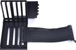 LIAN LI O11DXL-1 Premium PCI-E x16 3.0 Black Extender Riser Cable 200mm and Cover Bracket Mount for (O11DXL, O11D ROG) | G89.O11DXL-1.00