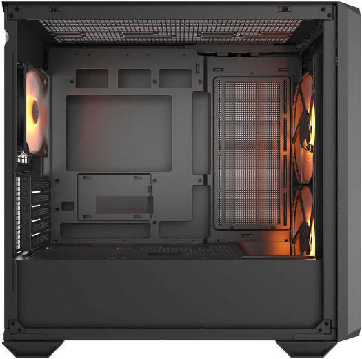 Cougar MX600 RGB ATX Mini Tower Case, 3x Pre-Installed ARGB Fans, Up to 360mm Radiator Support, 10x Max Number of Fans, PWM & RGB Hub Sync with M/B, 2x 3.5" Bay, Black | 385GC90.0001 - Image 7