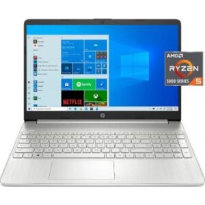 HP 15-EF2127WM Laptop - 15.6" Full HD, AMD Ryzen 5-5500, 8GB RAM, 256GB SSD, Windows 10 Home - Silver | 4J0V2UA#ABA