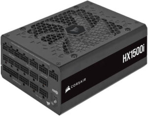 Corsair HX1500i ATX Power Supply, 1500W, 80 PLUS Platinum Efficiency, Fully Modular, ATX 3.1 & PCIe 5.1 Certified, Zero RPM Mode, Fluid Dynamic Bearing, Black | CP-9020261-UK