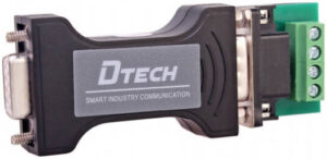 DTECH DT-9003 Passive RS232 To RS422/RS485 Converter, 300BPS-115.2KBPS Transmission Rate, 1200 Meters RS-485 Transmission Distance, 5 Meters RS-232 Transmission Distance, Black | DT-9003
