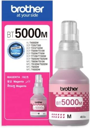 Brother Genuine BT5000M Ultra High Yield Magenta Ink Bottle for Ink Tank Printers, 48.8 ml-Pack of 5pcs