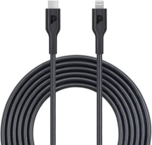 Powerology Type-C to Lightning Cable 2M PD 60W - Black | PWCTL2M-BK