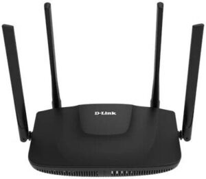 D-Link AC1200 Gigabit Router, 4x 10/100/1000 LAN Ports, 2x 2.4GHz & 2x 5GHz Antennas, Up to 1200 Mbps, Black | DIR-825M