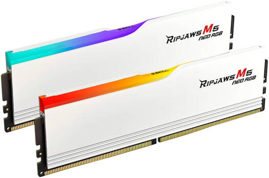 G.SKILL Ripjaws M5 Neo RGB Series 32GB (2x16GB) DDR5 Dual Channel Kit Desktop Memory Kit, 6000 MT/s Memory Speed, CL36-48-48-96 Latency, AMD EXPO, 1.25V Voltage, White | F5-6000J3648D16GX2-RM5NRW