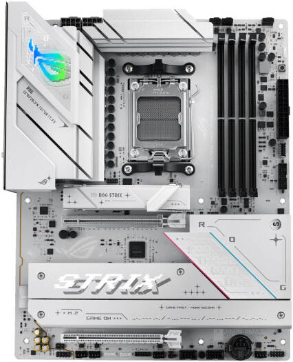 ASUS ROG Strix B850-A GAMING WIFI AM5 ATX Motherboard, AMD B850 Chipset, 4x DIMM DDR5 Slots, Up to 192GB Max Memory, 1x PCIe 5.0 x16 SafeSlot, 4x M.2 Slots, WiFi & BT, White | 90MB1J50-M0EAY0 - Image 2