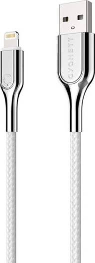 Cygnett USB-A to Lightning Cable Apple Certified MFi, Fast Charging 2.4A/12W Long Lasting, 5 Years Warranty - All iOS Devices - Stainless Steel Armored Braided - 10cm/0.3ft - White | CY2684PCCAL