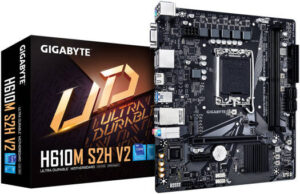 GIGABYTE H610M S2H V2 LGA 1700 M-ATX Intel Motherboard, Intel H610 Chipset, 2x DDR5 DIMM Slots, Up to 128GB Max Memory, 1x PCIe 3.0 x4 M.2, 1x PCIe 4.0 x16 slot | H610M-S2H-V2