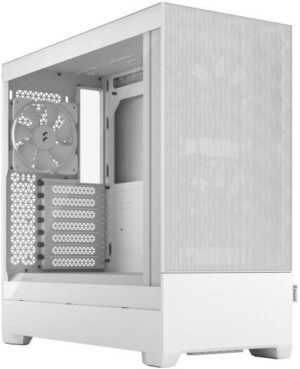 Fractal Design Pop Air ATX Mid Tower Gaming Case, Tempered Glass Side Panel, 7 Expansion Slots, 2x 120/140 mm Fan, 2x 5.25” Drive Mounts, Up To 280mm Radiator Support, White | FD-C-POA1A-03