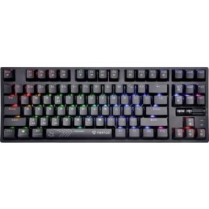 Vertux VertuPro-80 Hyper Speed Tenkeyless Mechanical Keyboard, Bluetooth v5.0, RGB 19 Modes Backlight, 125Hz Frequency, 12 Hours Working Time, 180cm Cable Length, Black | VertuPro-80