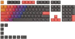 Glorious PBT Celestial Fire ANSI Mechanical Keycaps, 114 Keys, Non-Transparent Legends (No RGB light shine through), PBT Plastic, Compatible with all ANSI GMMK Models | GLO-KC-GPBT-CF