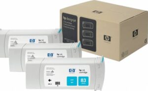 HP 83 CyanUV 3 Pack Ink Cartridge | C5073A