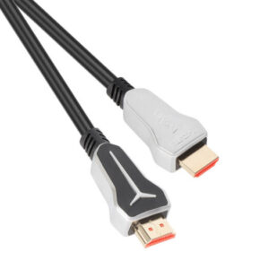 VCOM CG579 2.0V Male to Male HDMI Cable, Up to 18 Gbps, 3840x2160@60Hz, 32 Audio Channels, Gold Plated Connectors, PVC Molding + Zinc Alloy Casing, 1.8 Meters, Metal Hood, Black | CG579-1.8