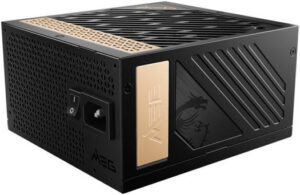 MSI MEG Ai1300 PCIE5 ATX 3.0 Power Supply, 1300W Power, 80 PLUS Platinum Certified, Fully Modular,Dedicated PCIe 5.0 Connector, 120mm Hydro Dynamic Bearing Fan, Sleeved Cables, Black | 306-7ZP4A18-CE0