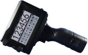 ABM PF160 Handheld Printer, 1-8 Lines (Adjustable) Printing Lines, 2mm-12.7mm Printing Height, 5" Capacitive Touch Display, USB Interface & RS232 Interface, Black | PF160