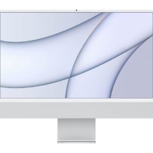 Apple iMac 24'' Retina 4.5K Display PC (2021), 8-core CPU M1 Chip, 7 Core GPU, 256GB SSD, 8GB RAM, WLAN, Bluetooth, Silver | MGTF3