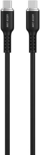 Green Lion USB-C To USB-C Silicone 1M Cable 60W,Charge & Sync,Safe & Reliable Charging,480Mbps Transfer Speed,Wide Compatibility,10000 Bends,Durable Aluminum Shell (Black)