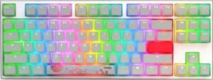 Ducky One 2 TKL RGB, Cherry Blue Switch,Type-C USB, RGB Backlit , PBT Double-shot, Seamless Font - White | DKON1787ST-CUSPDWWT1