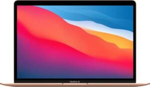 Apple MacBook Air 13'' M1 Retina Display Laptop, 2560x1600 WQXGA Resolution, 8-Core CPU, 16-Core Neural Engine, 8GB RAM, 512GB SSD Memory, French Keyboard, Gold | MGNE3FN/A