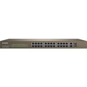 Tenda 24-Port PoE Web Smart Switch, 8.8 Gb/s, AC 100-240V 50/60Hz, 410W Energy, â‰¥6KV Lightning | TEF1226P-24-440W