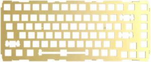 Glorious GMMK Pro 75% Switch Plate, Subtle White Colour, Enabling Custom Key Designs To Pop, Compatible with GMMK Pro 75% Barebones Kit, Brass | GLO-ACC-P75-SP-B
