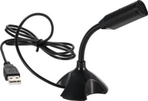 360° Adjustable Usb Desktop Microphone Black