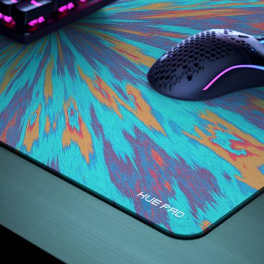 Huepad Isoflow Series Premium Mousepads, HYDRAGLIDE Fabric Gaming Mouse Pad, XL Desk Pad with Carry Case Tube, 3mmThickness, Cayan | HP9040-ISF-HJ-CY - Image 3