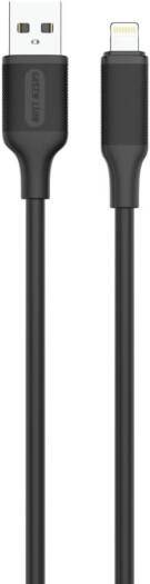 Green Lion USB-A to Lightning Head PVC Cable, 10000 Bends Life Span, Wide Compatibility, Fast Charge, Secure & Safe, 3m Cable Length - Black