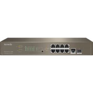 Tenda TEG5310P Managed PoE Switch, 9 PoE Ports + 1 SFP, Static Routing, VLAN, IGMP, QoS, DHCP Snooping, 20Gbps Capacity, 130W Power | TEG5310P-8-150W
