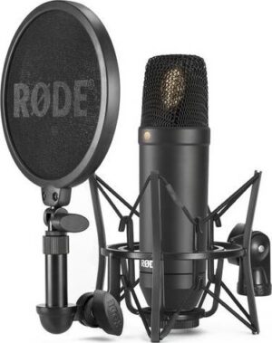 Rode NT-1 KIT Cardioid Condenser Microphone, With SMR Shock Mount - Black | AWP-5618