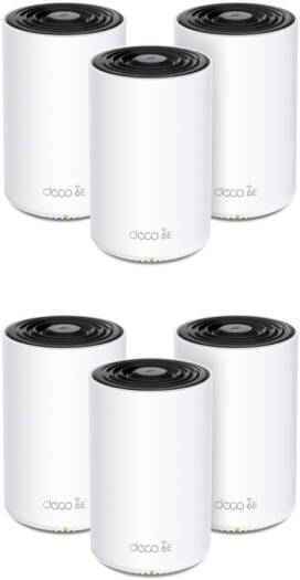 TP-Link Deco XE75 (3-Pack x 2) AXE5400 Tri-Band Whole Home Mesh Wi-Fi 6E System, Up to 5378 Mb/s Speed, AI-Driven Mesh, Connect Up To 200 Devices, White | DECO XE75-3-P