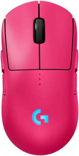 Logitech PRO 2 LIGHTSPEED Wireless Gaming Mouse, Hero Sensor 2, 44000 DPI, 888 IPS, Lightsync RGB, Responsive Optical Sensor, 4-8 Programmable Buttons, Up to 95 Hours Battery Life, Pink | 910-007310
