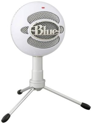 Logitech Blue Snowball Ice USB Microphone, 40-18 kHz Frequency Response, Cardioid Polar Patterns, USB Cable, For Recording / Streaming / Podcasting, White | 988-000181